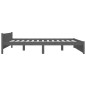 vidaXL Estructura de cama de madera maciza gris 160x200 cm