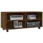 vidaXL Mueble TV ruedas madera contrachapada roble marrón 90x35x35 cm vidaXL Mueble TV ruedas madera contrachapada roble marrón 90x35x35 cm