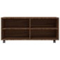 vidaXL Mueble TV ruedas madera contrachapada roble marrón 90x35x35 cm vidaXL Mueble TV ruedas madera contrachapada roble marrón 90x35x35 cm