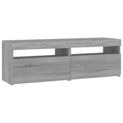 vidaXL Muebles de TV 2 uds con luces LED gris Sonoma 60x35x40 cm