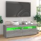 vidaXL Muebles de TV 2 uds con luces LED gris Sonoma 60x35x40 cm