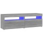 vidaXL Muebles de TV 2 uds con luces LED gris Sonoma 60x35x40 cm