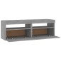 vidaXL Muebles de TV 2 uds con luces LED gris Sonoma 60x35x40 cm