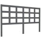 vidaXL Cabecero de cama madera maciza de pino gris 165,5x4x100 cm vidaXL Cabecero de cama madera maciza de pino gris 165,5x4x100 cm