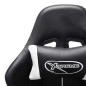 vidaXL Silla de gaming de cuero sintético negro y blanco vidaXL Silla de gaming de cuero sintético negro y blanco