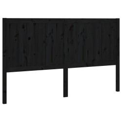 vidaXL Cabecero de cama madera maciza de pino negro 155,5x4x100 cm