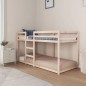 vidaXL Litera de madera maciza de pino 90x200 cm vidaXL Litera de madera maciza de pino 90x200 cm