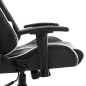 vidaXL Silla de gaming de cuero sintético negro y blanco vidaXL Silla de gaming de cuero sintético negro y blanco