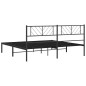 vidaXL Estructura de cama con cabecero metal negro 200x200 cm vidaXL Estructura de cama con cabecero metal negro 200x200 cm