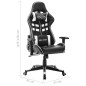 vidaXL Silla de gaming de cuero sintético negro y blanco vidaXL Silla de gaming de cuero sintético negro y blanco