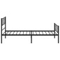 vidaXL Estructura de cama con cabecero y estribo metal negro 90x200 cm vidaXL Estructura de cama con cabecero y estribo metal negro 90x200 cm