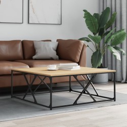 vidaXL Mesa de centro madera de ingeniería roble Sonoma 100x100x40 cm