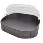 vidaXL Tumbona con dosel de ratán sintético marrón vidaXL Tumbona con dosel de ratán sintético marrón