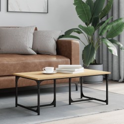 vidaXL Mesa de centro madera contrachapada roble Sonoma 90x50x35 cm