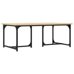 vidaXL Mesa de centro madera contrachapada roble Sonoma 90x50x35 cm