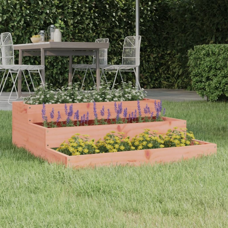 vidaXL Jardinera de madera maciza de abeto douglas 78x78x27 cm vidaXL Jardinera de madera maciza de abeto douglas 78x78x27 cm