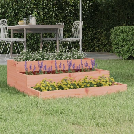 vidaXL Jardinera de madera maciza de abeto douglas 78x78x27 cm