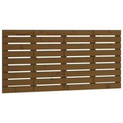 vidaXL Cabecero cama pared madera maciza pino marrón miel 141x3x63 cm