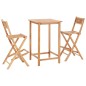 vidaXL Set mesa y sillas de bar de jardín 3 pzas madera maciza roble vidaXL Set mesa y sillas de bar de jardín 3 pzas madera maciza roble