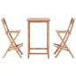 vidaXL Set mesa y sillas de bar de jardín 3 pzas madera maciza roble vidaXL Set mesa y sillas de bar de jardín 3 pzas madera maciza roble