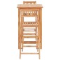vidaXL Set mesa y sillas de bar de jardín 3 pzas madera maciza roble vidaXL Set mesa y sillas de bar de jardín 3 pzas madera maciza roble