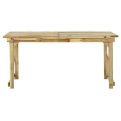 vidaXL Mesa de jardín de madera 160x79x75 cm