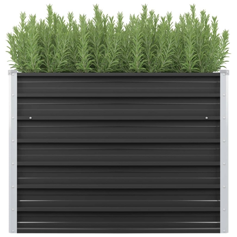 vidaXL Arriate de acero galvanizado gris antracita 100x40x77 cm vidaXL Arriate de acero galvanizado gris antracita 100x40x77 cm