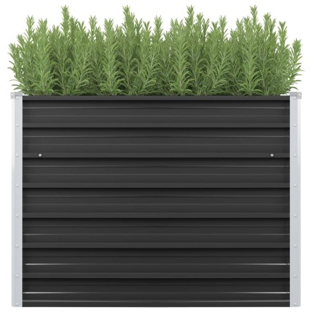 vidaXL Arriate de acero galvanizado gris antracita 100x40x77 cm