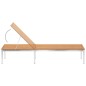 vidaXL Tumbona de madera maciza de teca y acero inoxidable vidaXL Tumbona de madera maciza de teca y acero inoxidable