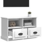 vidaXL Mueble de TV madera contrachapada blanco brillo 80x35x50 cm