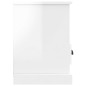 vidaXL Mueble de TV madera contrachapada blanco brillo 80x35x50 cm
