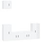vidaXL Set de muebles de TV 5 pzas madera contrachapada blanco brillo