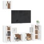 vidaXL Set de muebles de TV 5 pzas madera contrachapada blanco brillo