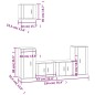 vidaXL Set de muebles de TV 5 pzas madera contrachapada blanco brillo