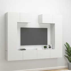 vidaXL Set de muebles de TV 6 pzas madera contrachapada blanco brillo