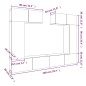 vidaXL Set de muebles de TV 6 pzas madera contrachapada blanco brillo