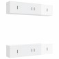 vidaXL Set de muebles de TV 6 pzas madera contrachapada blanco brillo
