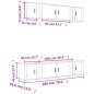 vidaXL Set de muebles de TV 6 pzas madera contrachapada blanco brillo