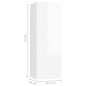 vidaXL Set de muebles de TV 8 pzas madera contrachapada blanco brillo