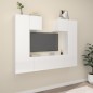 vidaXL Set de muebles de TV 6 pzas madera contrachapada blanco brillo