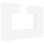 vidaXL Set de muebles de TV 6 pzas madera contrachapada blanco brillo