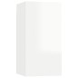 vidaXL Set de muebles de TV 6 pzas madera contrachapada blanco brillo