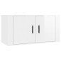 vidaXL Set de muebles de TV 2 pzas madera contrachapada blanco brillo