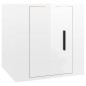 vidaXL Set de muebles de TV 2 pzas madera contrachapada blanco brillo
