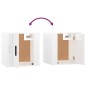 vidaXL Set de muebles de TV 2 pzas madera contrachapada blanco brillo