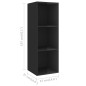 vidaXL Set de mueble para TV 3 pzas madera contrachapada negro brillo vidaXL Set de mueble para TV 3 pzas madera contrachapada negro brillo