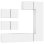 vidaXL Set de muebles de TV 6 pzas madera contrachapada blanco brillo