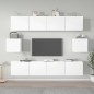 vidaXL Set de muebles de TV 6 pzas madera contrachapada blanco brillo vidaXL Set de muebles de TV 6 pzas madera contrachapada blanco brillo