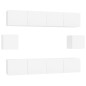 vidaXL Set de muebles de TV 6 pzas madera contrachapada blanco brillo vidaXL Set de muebles de TV 6 pzas madera contrachapada blanco brillo