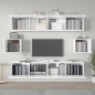 vidaXL Set de muebles de TV 6 pzas madera contrachapada blanco brillo vidaXL Set de muebles de TV 6 pzas madera contrachapada blanco brillo